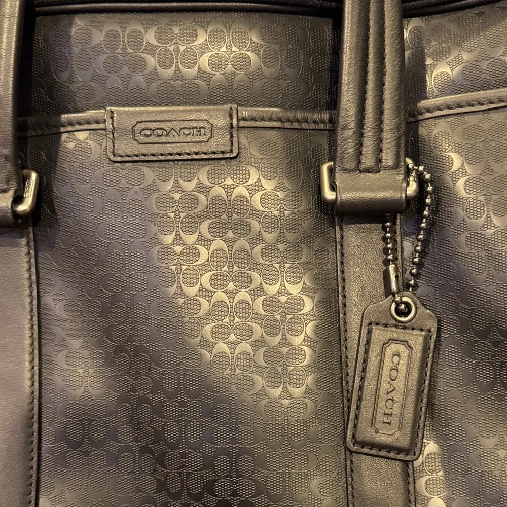 Coach Black Patterned Men's Briefcase
